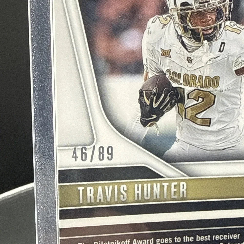 2025 Panini Prizm Draft Picks Blue Finite Prizm Travis Hunter /89